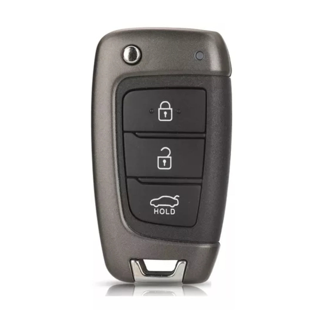 Case for Hyundai Kona, Elantra, Solaris, I30, I35, I40, Ix35, Sonata, Verna, Tucson, Creta 3 Buttons Flip Key - Kapzy