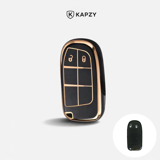 Case for Jeep Renegade, Compass, Grand Cherokee and Dodge Ram 1500, Journey and Fiat Toro, FastBack, Pulse (2 Buttons) - Kapzy