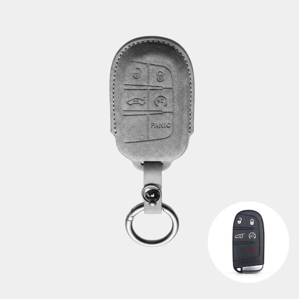 Case Suede Collection for Fiat e Jeep Smart Key 5 Buttons - Kapzy