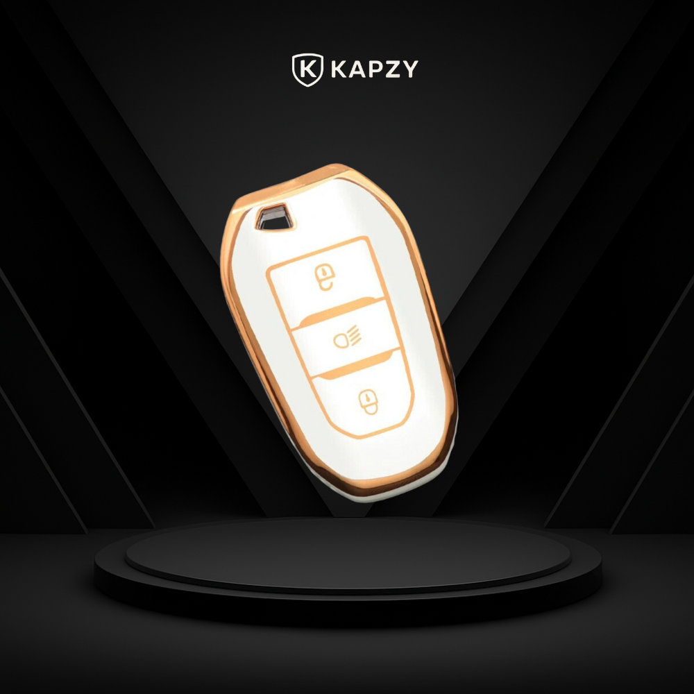 Case for Citroën Peugeot, 2008, 3008, 5008, 508, C4 Smart Key (Light Button) - Kapzy