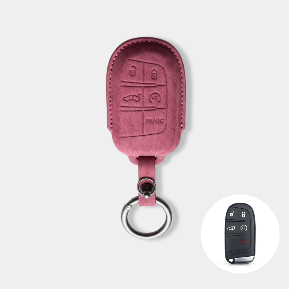 Case Suede Collection for Fiat e Jeep Smart Key 5 Buttons - Kapzy