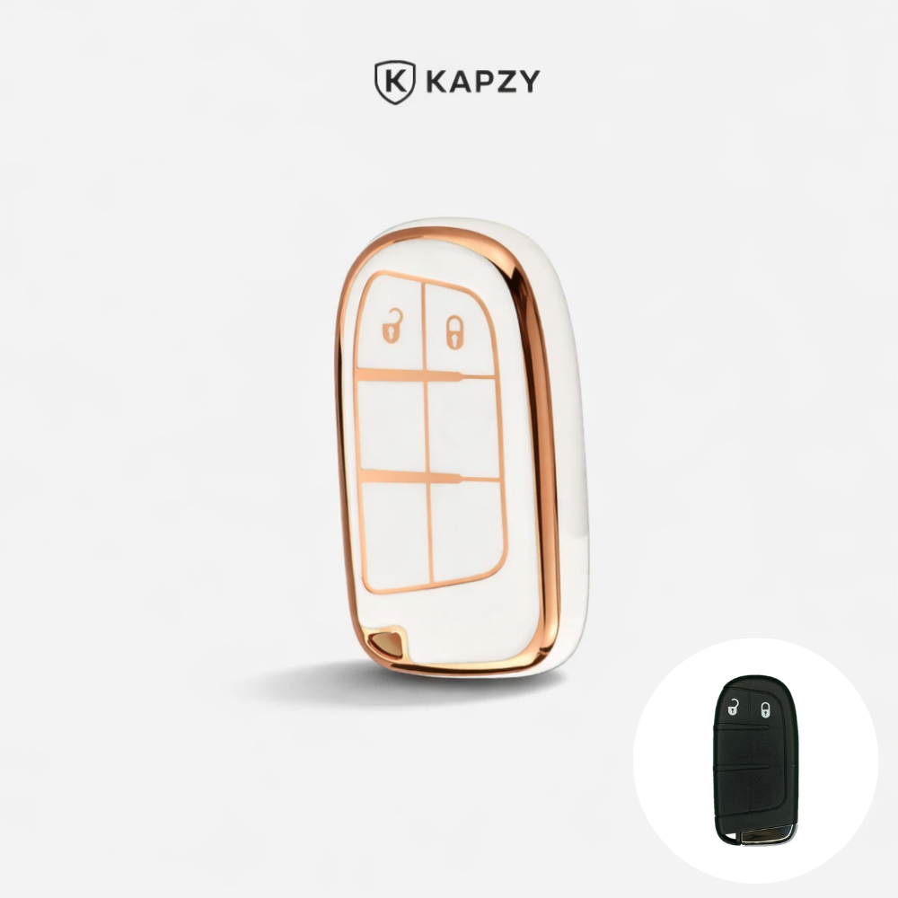 Case for Jeep Renegade, Compass, Grand Cherokee and Dodge Ram 1500, Journey and Fiat Toro, FastBack, Pulse (2 Buttons) - Kapzy