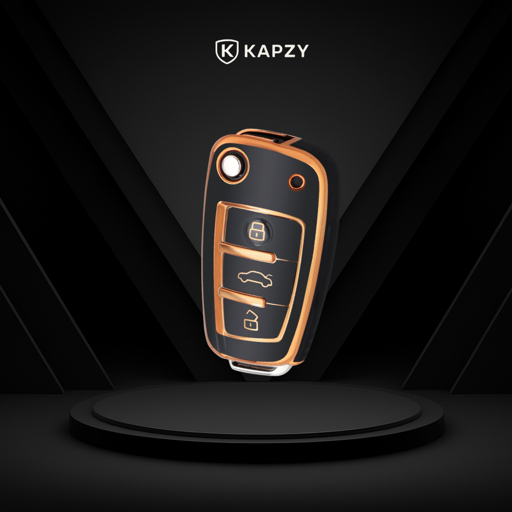 Case for Audi A1, A3, A4, A5, B6, B7, A6, A7, C5, C6, 4F, Q3, Q5, Q7, Q8, TT, S3, S4, S6, RS Flip Key - Kapzy