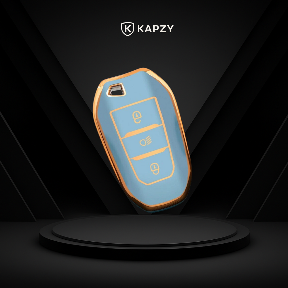 Case for Citroën Peugeot, 2008, 3008, 5008, 508, C4 Smart Key (Light Button) - Kapzy