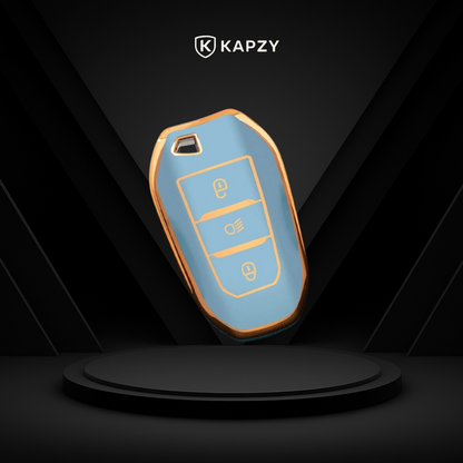 Case for Citroën Peugeot, 2008, 3008, 5008, 508, C4 Smart Key (Light Button) - Kapzy