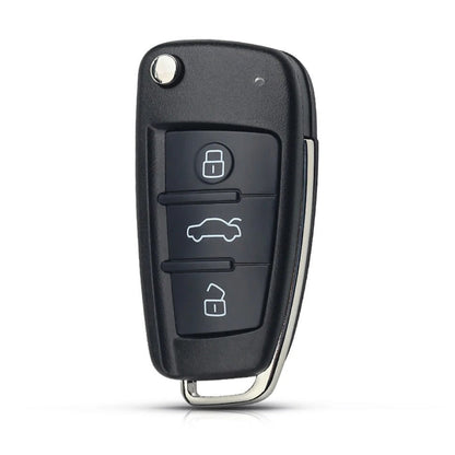 Case for Audi A1, A3, A4, A5, B6, B7, A6, A7, C5, C6, 4F, Q3, Q5, Q7, Q8, TT, S3, S4, S6, RS Flip Key - Kapzy