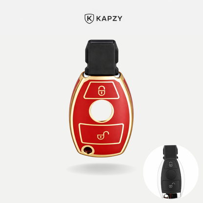 Case for Mercedes Benz Classe A, C, E, S and G Models GLA, CLA, GLK, GLC, CLS, W204, W463, W176, W251, W205 AMG (2 Buttons) - Kapzy
