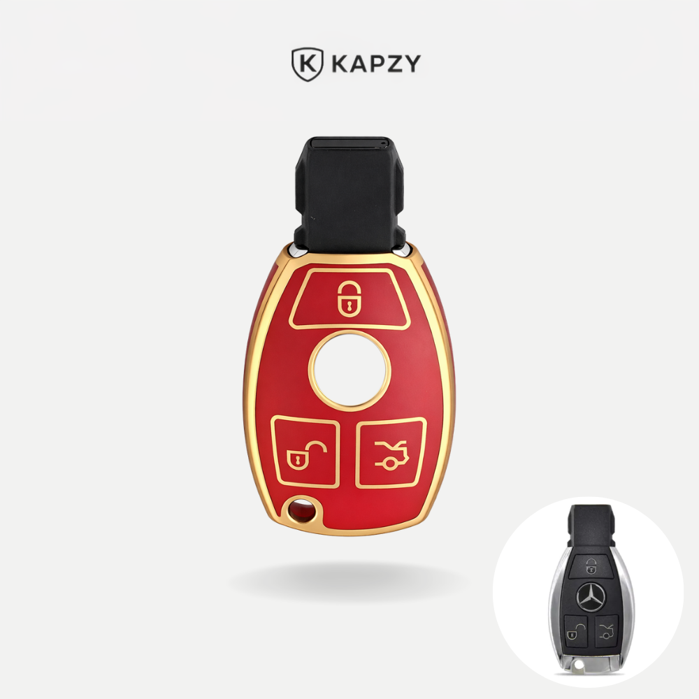 Case for Mercedes Benz Classe A, C, E, S and G GLA, CLA, GLK, GLC, CLS, W204, W463, W176, W251, W205 AMG (3 Buttons) - Kapzy
