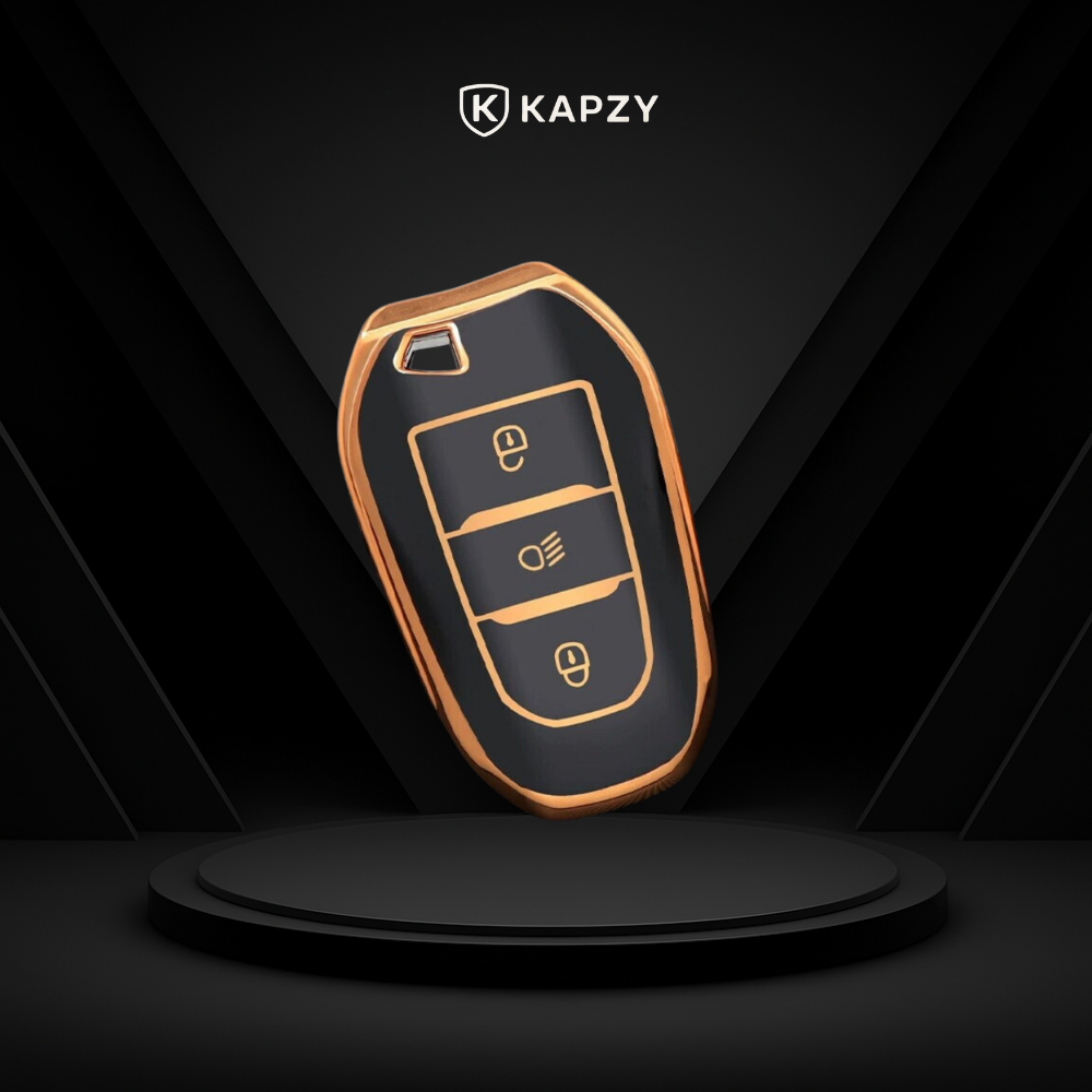 Case for Citroën Peugeot, 2008, 3008, 5008, 508, C4 Smart Key (Light Button) - Kapzy