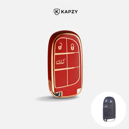 Case for Jeep Renegade, Compass, Grand Cherokee and Dodge Ram 1500, Journey and Fiat Toro, FastBack, Pulse (3 Buttons) - Kapzy