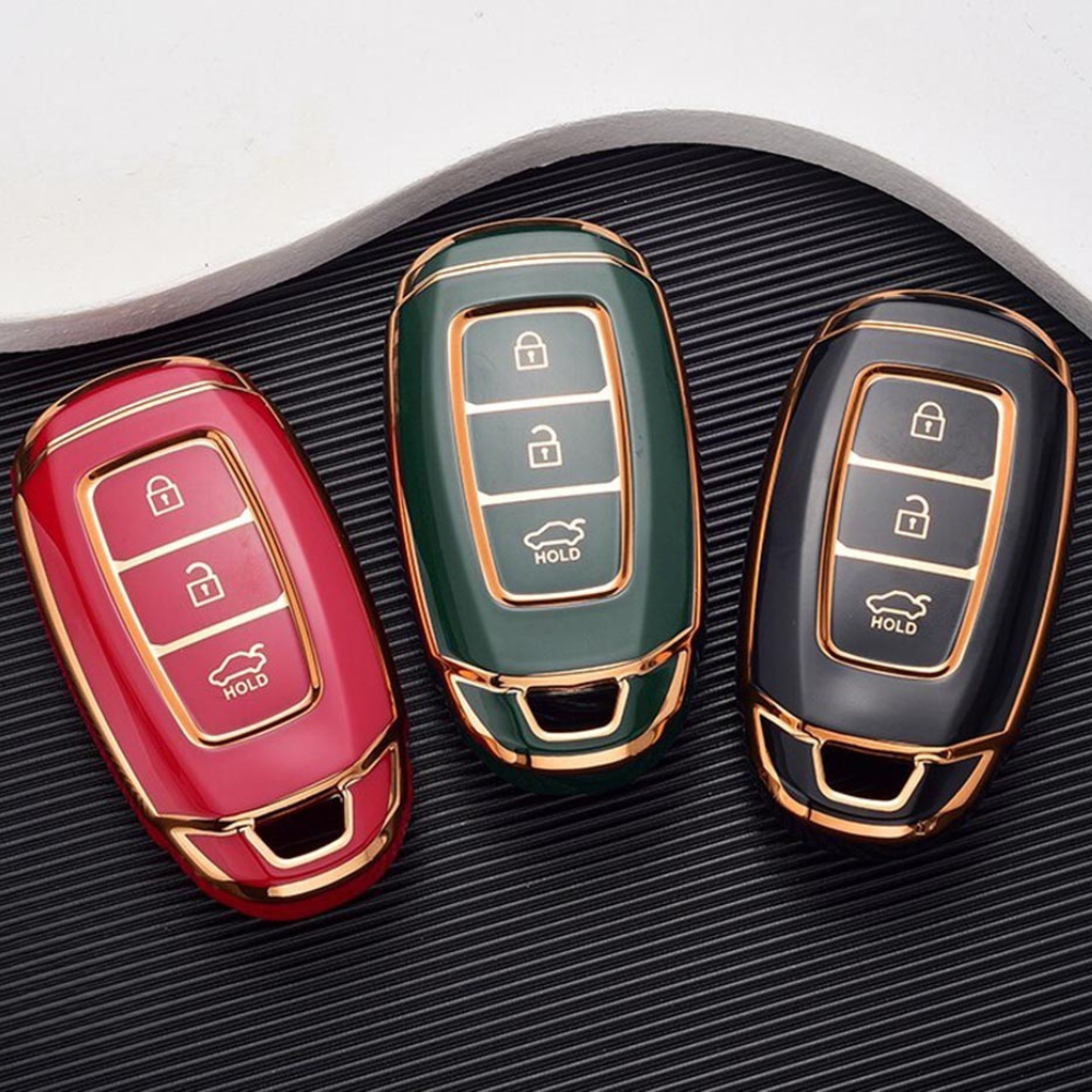 Case for Hyundai i30, ix35, Elantra, KONA, Azera, Santa Fe (3 Buttons) - Kapzy