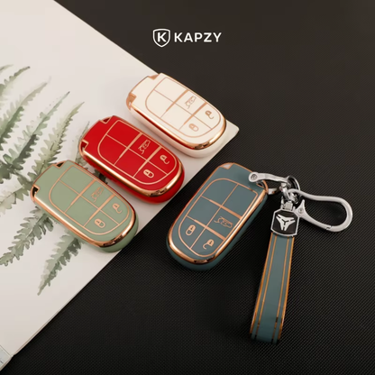Case for Jeep Renegade, Compass, Grand Cherokee and Dodge Ram 1500, Journey and Fiat Toro, FastBack, Pulse (3 Buttons) - Kapzy