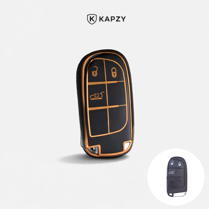 Case for Jeep Renegade, Compass, Grand Cherokee and Dodge Ram 1500, Journey and Fiat Toro, FastBack, Pulse (3 Buttons) - Kapzy