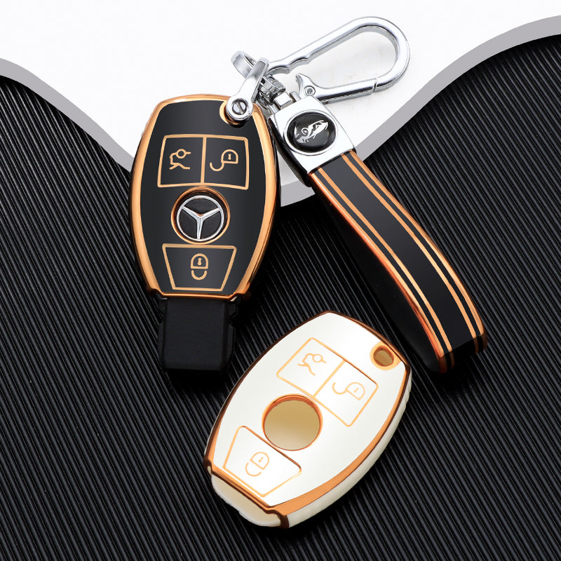 Case for Mercedes Benz Classe A, C, E, S and G GLA, CLA, GLK, GLC, CLS, W204, W463, W176, W251, W205 AMG (3 Buttons) - Kapzy