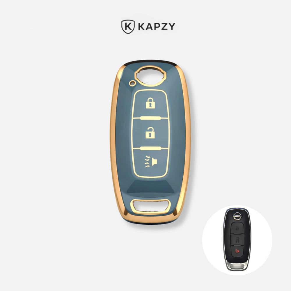 Case for Nissan Sentra, Versa, Kicks Smart Key 3 Buttons (Panic Button) - Kapzy