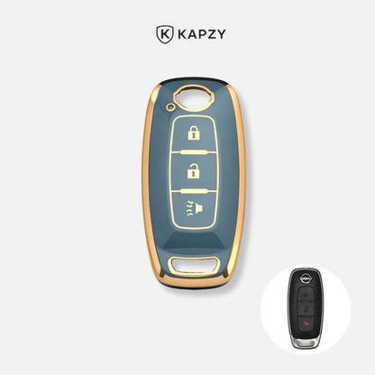 Case for Nissan Sentra, Versa, Kicks Smart Key 3 Buttons (Panic Button) - Kapzy