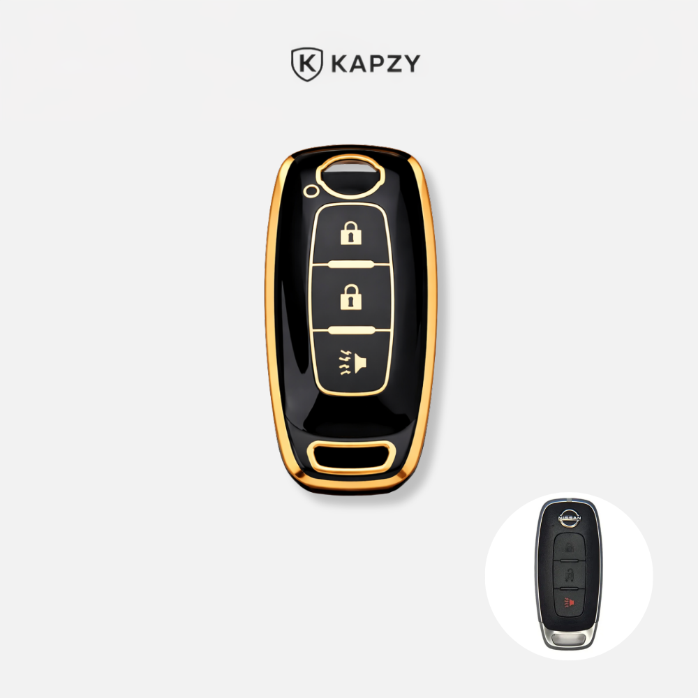 Case for Nissan Sentra, Versa, Kicks Smart Key 3 Buttons (Panic Button) - Kapzy