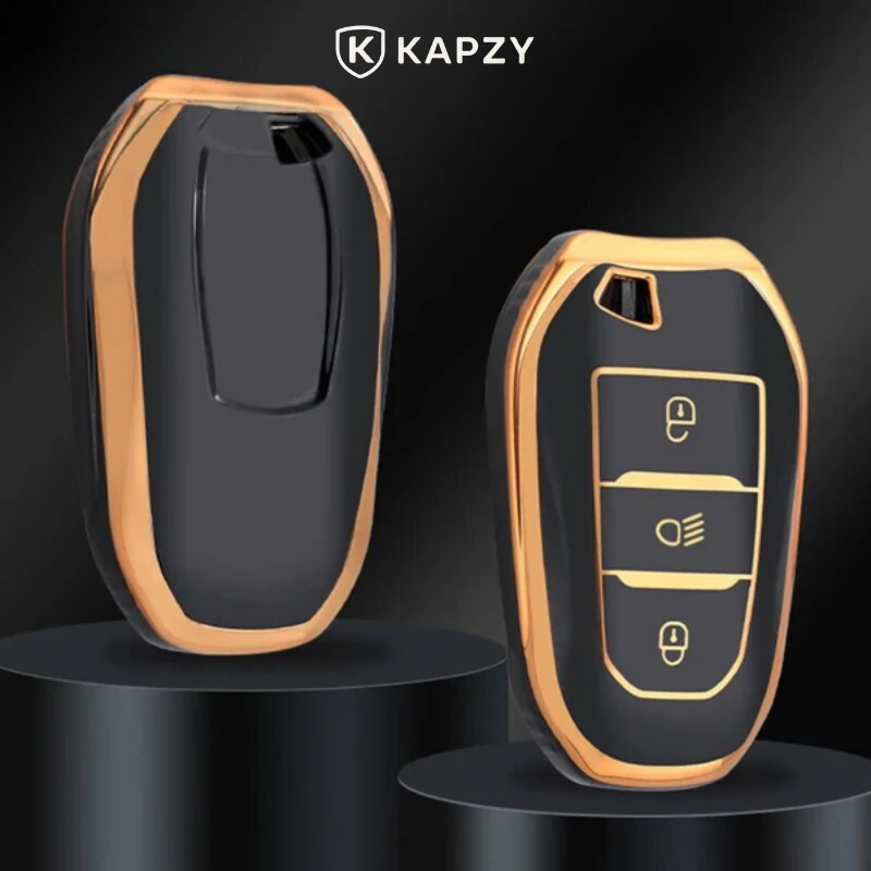 Case for Citroën Peugeot, 2008, 3008, 5008, 508, C4 Smart Key (Light Button) - Kapzy