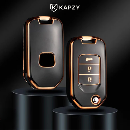 Case for Acura Integra, TLX, ILX, RLX, TSX, RL, CL, TL, Legend, Vigor, NSX, RDX, MDX, ZDX, SLX, EL, CSX, RSX Flip Key 3 Buttons - Kapzy