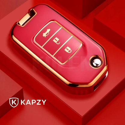 Case for Acura Integra, TLX, ILX, RLX, TSX, RL, CL, TL, Legend, Vigor, NSX, RDX, MDX, ZDX, SLX, EL, CSX, RSX Flip Key 3 Buttons - Kapzy