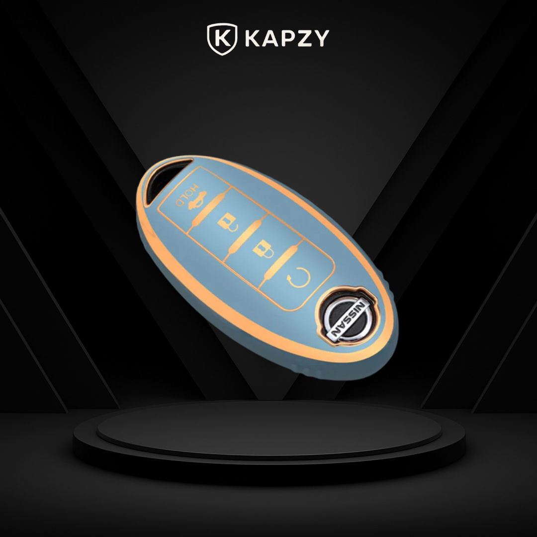 Case for Nissan X-Trail, Tiida, Altima, Pathfinder, Kicks, Livina, Sentra Smart Key (4 Buttons) - Kapzy