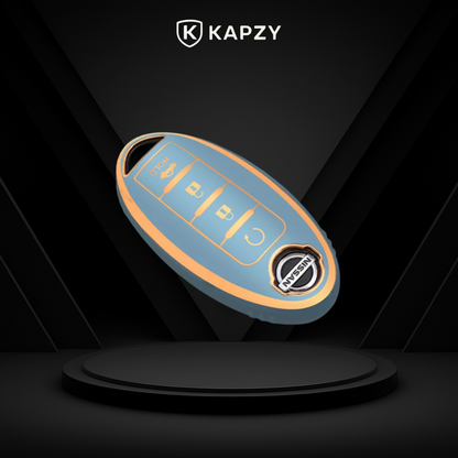 Case for Nissan X-Trail, Tiida, Altima, Pathfinder, Kicks, Livina, Sentra Smart Key (4 Buttons) - Kapzy