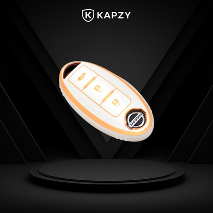 Case for Nissan X-Trail, Tiida, Altima, Pathfinder, Kicks, Livina, Sentra Smart Key (Trunk Button) - Kapzy