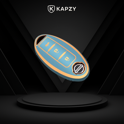 Case for Nissan X-Trail, Tiida, Altima, Pathfinder, Kicks, Livina, Sentra Smart Key (Trunk Button) - Kapzy