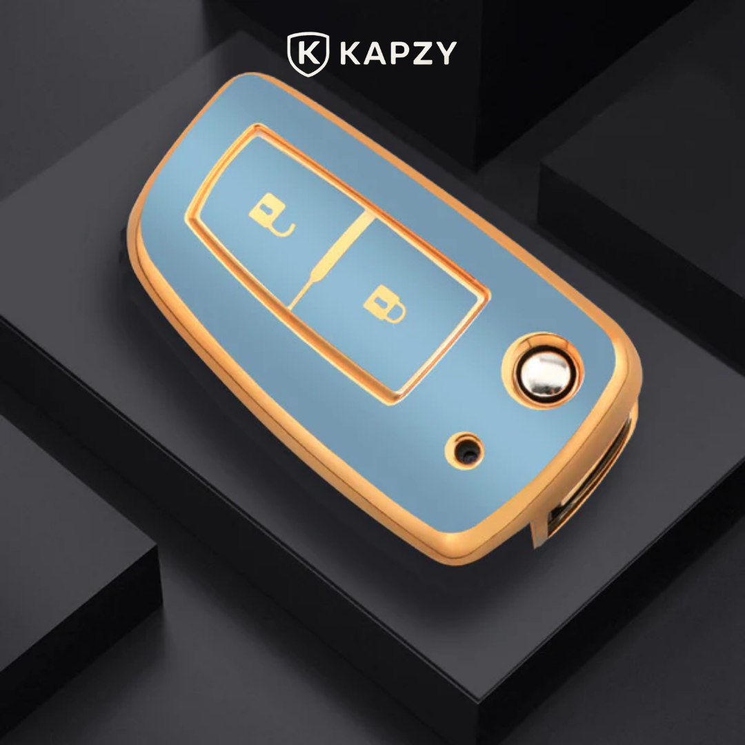 Case for Nissan X-Trail, Tiida, Altima, Pathfinder, Kicks, Livina, Sentra Flip Key (2 Buttons) - Kapzy