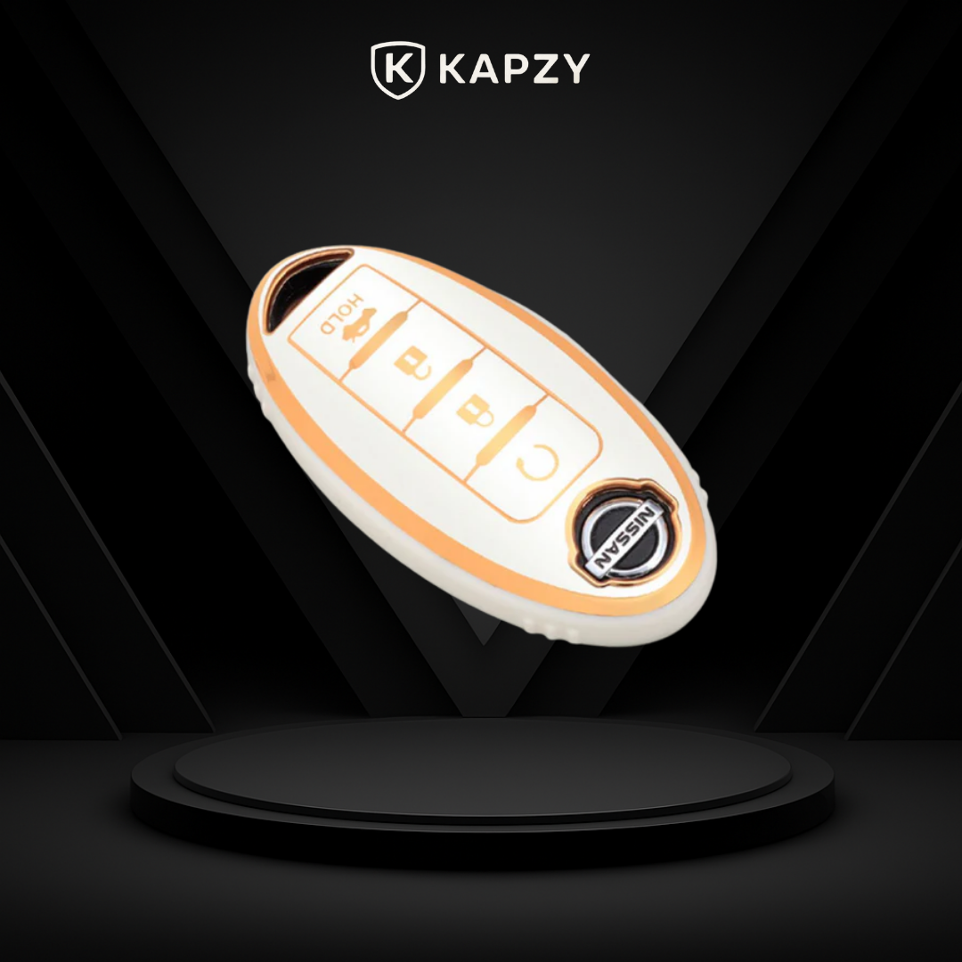 Case for Nissan X-Trail, Tiida, Altima, Pathfinder, Kicks, Livina, Sentra Smart Key (4 Buttons) - Kapzy