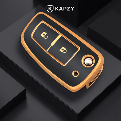 Case for Nissan X-Trail, Tiida, Altima, Pathfinder, Kicks, Livina, Sentra Flip Key (2 Buttons) - Kapzy