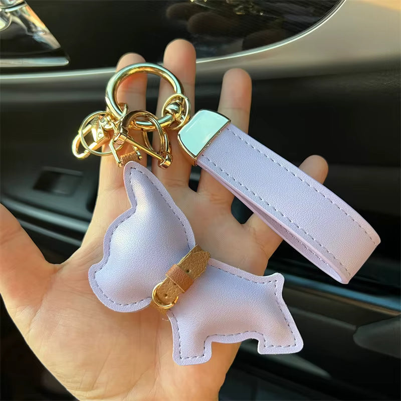 Leather Dog Charm Keychain – Kapzy