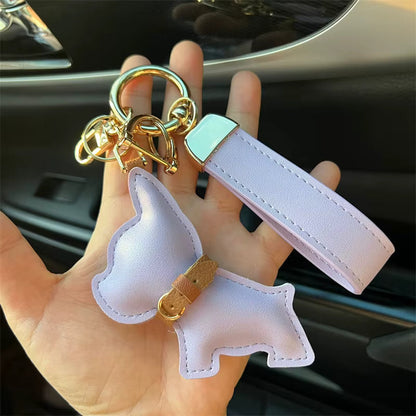 Leather Dog Charm Keychain – Kapzy