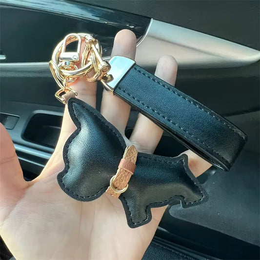 Leather Dog Charm Keychain – Kapzy