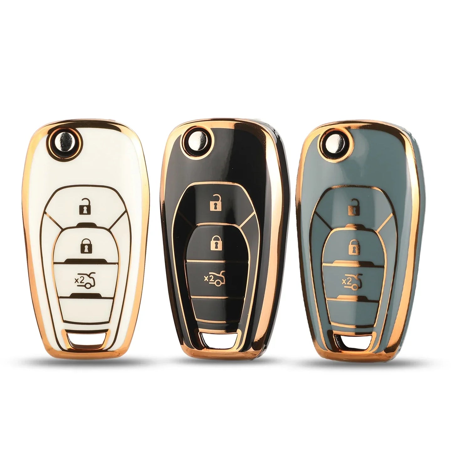 Case for Chevrolet Onix, Spin, Cruze, Tracker 3 Buttons - Kapzy