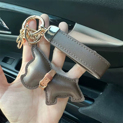 Leather Dog Charm Keychain – Kapzy