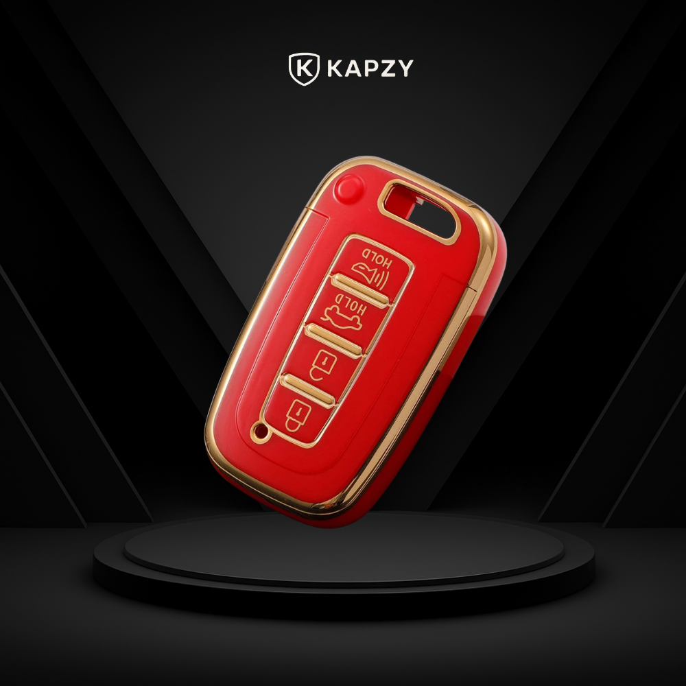 Case for Kia Sportage, Cerato, Picanto e Hyundai IX35, Elantra, Sonata Smart Key 4 Buttons - Kapzy