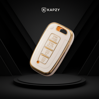 Case for Kia Sportage, Cerato, Picanto e Hyundai IX35, Elantra, Sonata Smart Key 4 Buttons - Kapzy