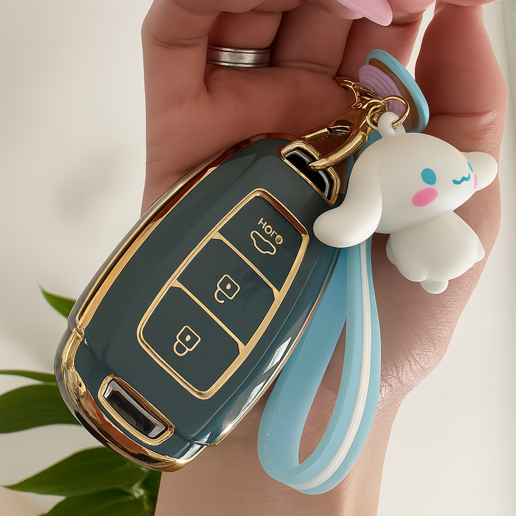 Case for Hyundai i30, ix35, Elantra, KONA, Azera, Santa Fe (3 Buttons) - Kapzy