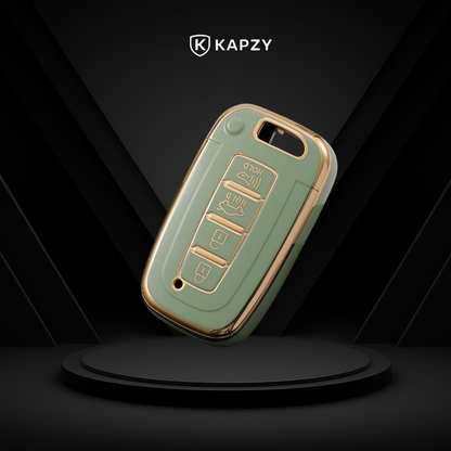 Case for Kia Sportage, Cerato, Picanto e Hyundai IX35, Elantra, Sonata Smart Key 4 Buttons - Kapzy