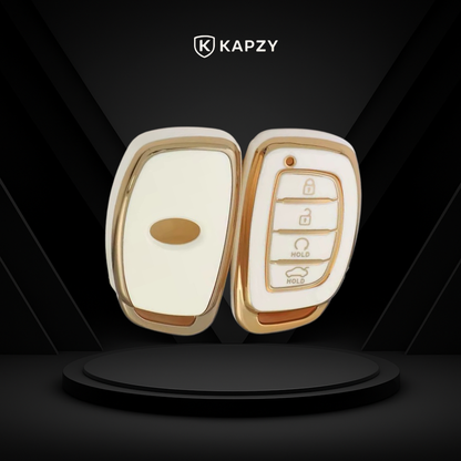 Case for Hyundai Tucson, Sonata, Santa Fe, Elantra, ix35, Hb20, Creta 4 Buttons Smart Key - Kapzy