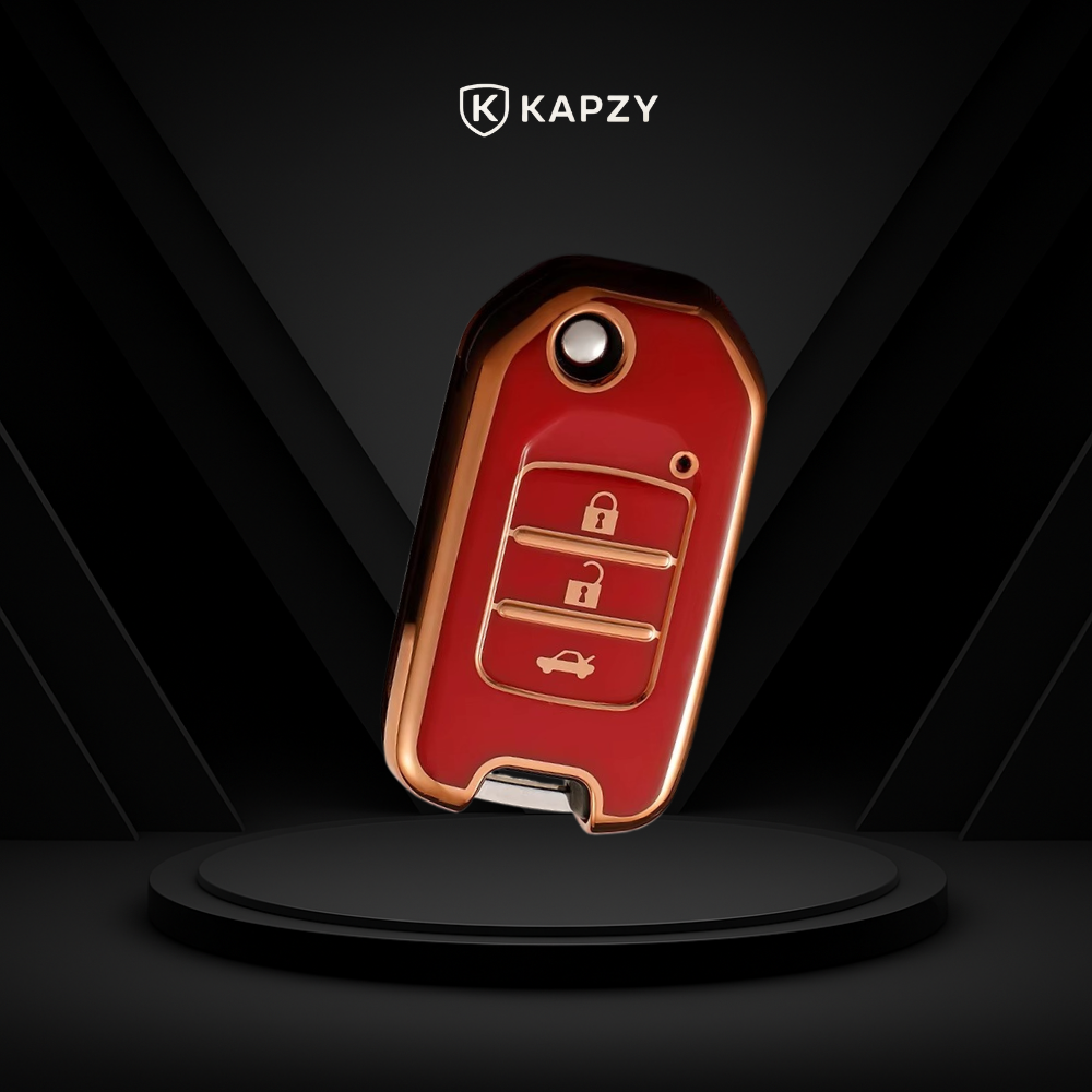Case for Acura Integra, TLX, ILX, RLX, TSX, RL, CL, TL, Legend, Vigor, NSX, RDX, MDX, ZDX, SLX, EL, CSX, RSX Flip Key 3 Buttons - Kapzy