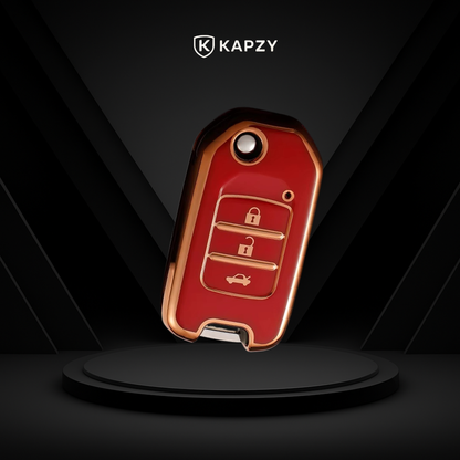 Case for Acura Integra, TLX, ILX, RLX, TSX, RL, CL, TL, Legend, Vigor, NSX, RDX, MDX, ZDX, SLX, EL, CSX, RSX Flip Key 3 Buttons - Kapzy
