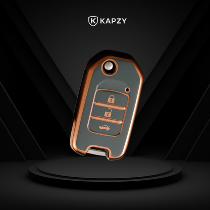 Case for Acura Integra, TLX, ILX, RLX, TSX, RL, CL, TL, Legend, Vigor, NSX, RDX, MDX, ZDX, SLX, EL, CSX, RSX Flip Key 3 Buttons - Kapzy