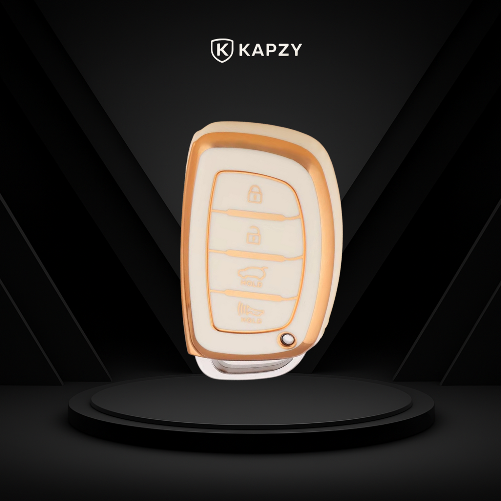 Case for Hyundai Tucson, Sonata, Santa Fe, Elantra, ix35, Hb20, Creta Smart Key 4 Buttons - Kapzy