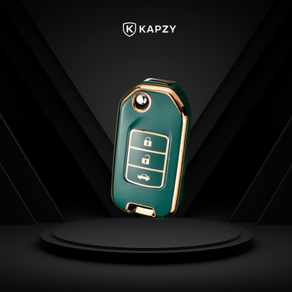 Case for Acura Integra, TLX, ILX, RLX, TSX, RL, CL, TL, Legend, Vigor, NSX, RDX, MDX, ZDX, SLX, EL, CSX, RSX Flip Key 3 Buttons - Kapzy