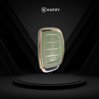 Case for Hyundai Tucson, Sonata, Santa Fe, Elantra, ix35, Hb20, Creta 4 Buttons Smart Key - Kapzy