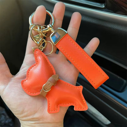 Leather Dog Charm Keychain – Kapzy