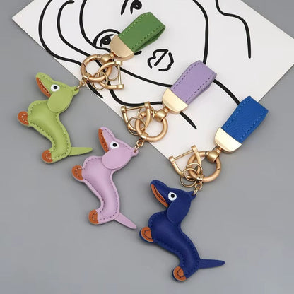 Leather Dachshund Keychain – Kapzy