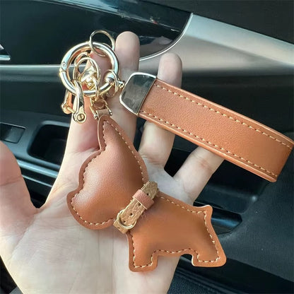 Leather Dog Charm Keychain – Kapzy